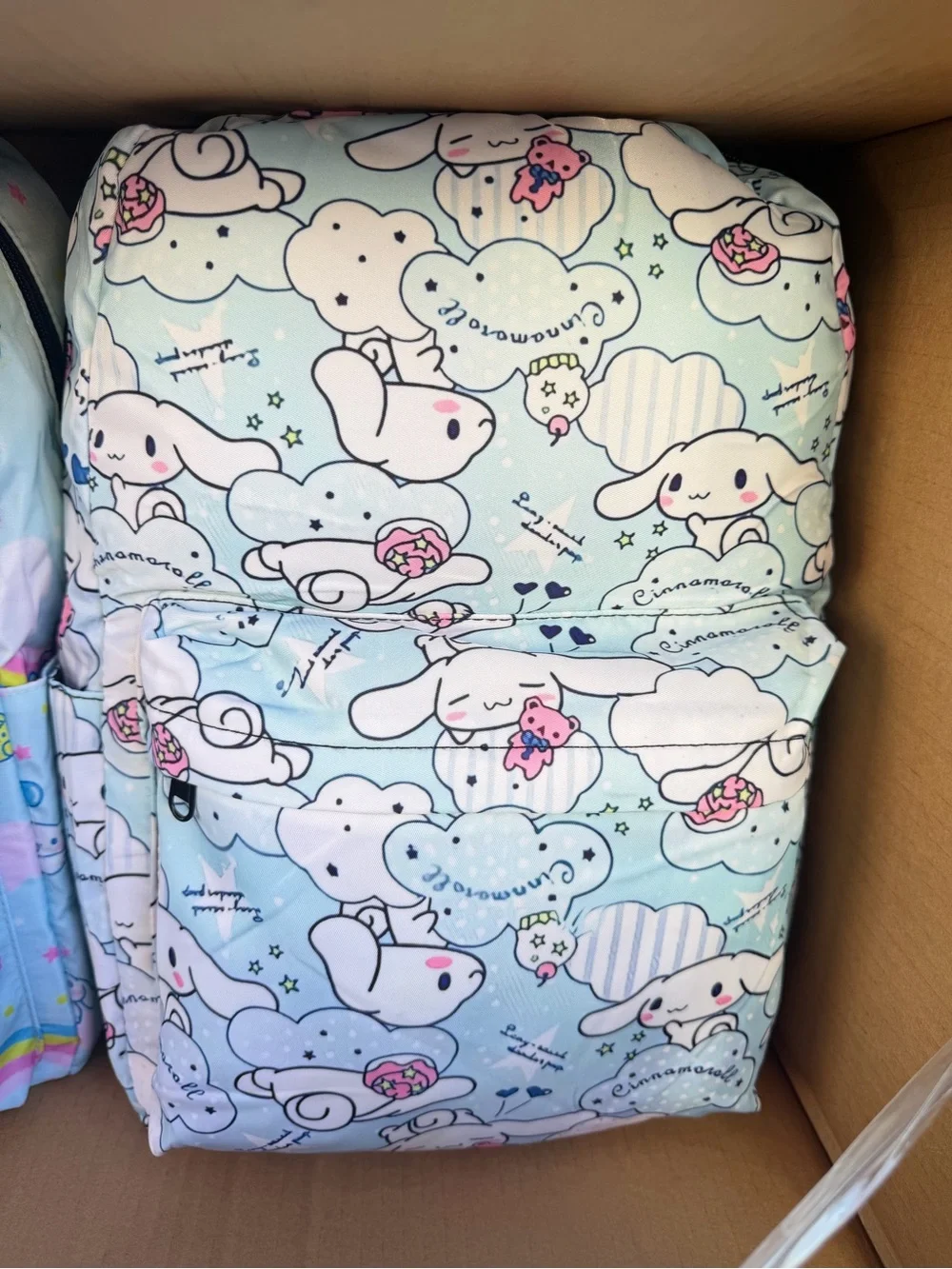 Cinnamoroll Kids Backpack - Pastel Blue Cute Character Print